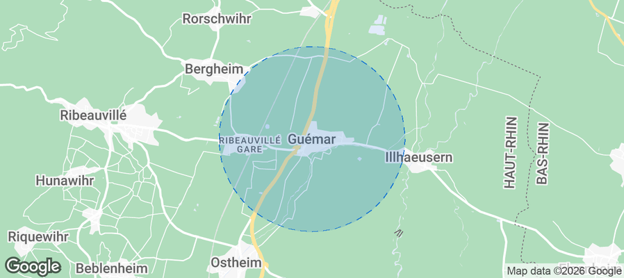 Guémar Airbnb map